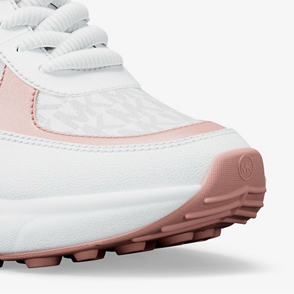 Michael Kors Orange, green, pink, gold rose and White Chunky Sneakers - Picture 5 of 9